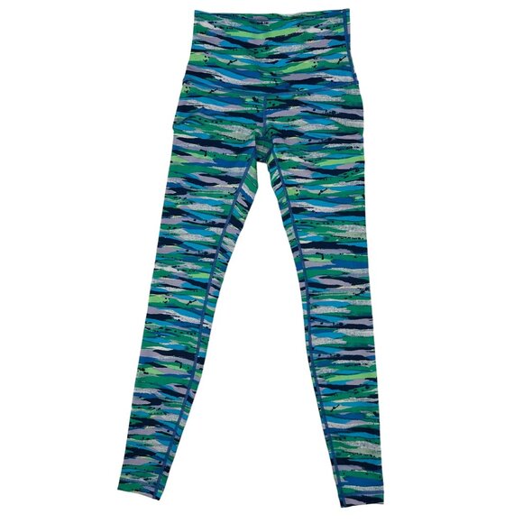 Lululemon Womens Blue Green Seven Wonders Wunder Under High Rise Legging 6 - Picture 6 of 11